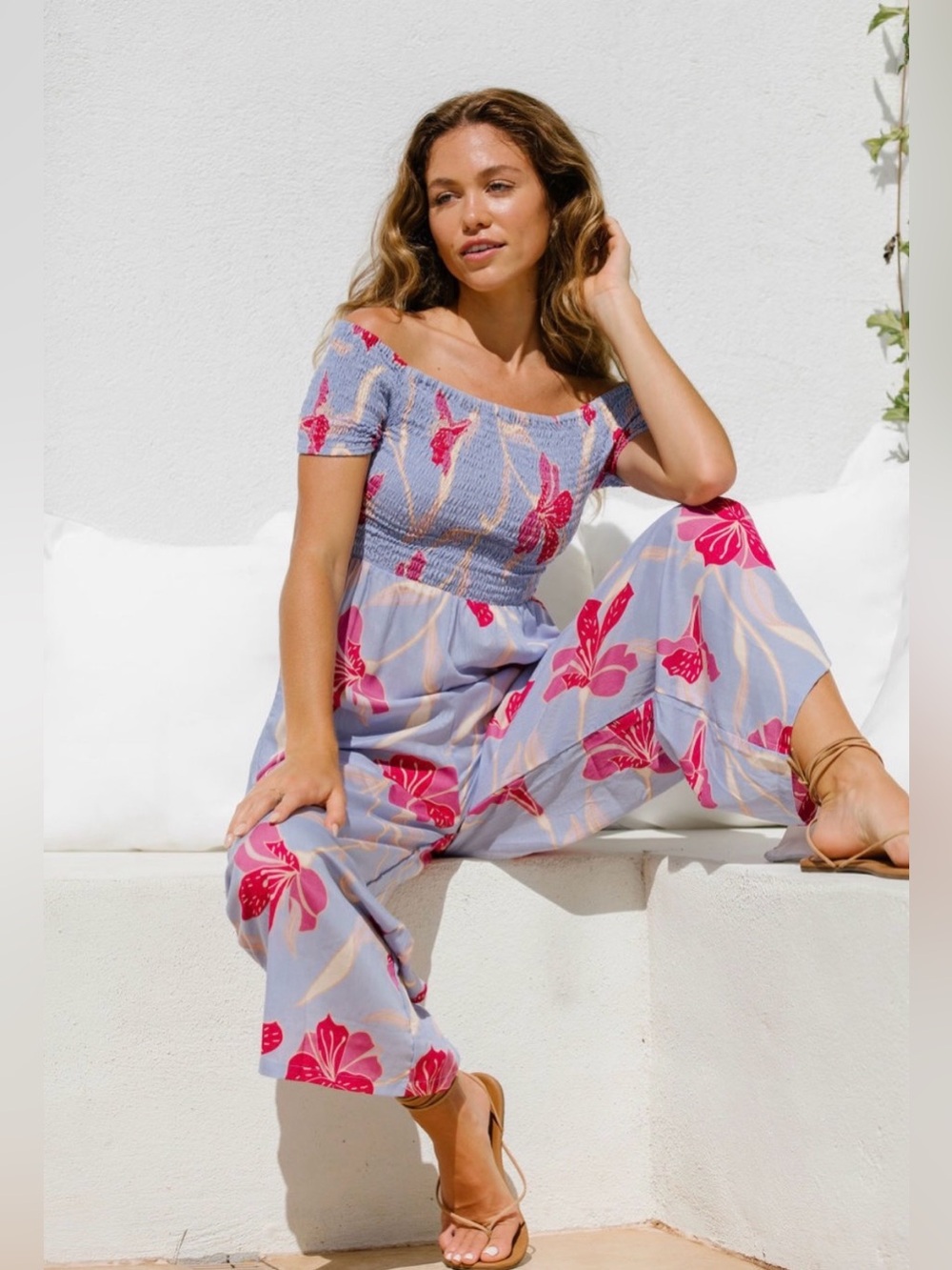Floral Off-Shoulder Jumpsuit from Yireh